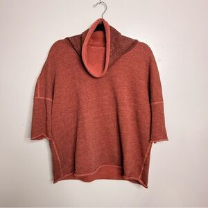 Standard James Perse Orange Cowl Neck Sweatshirt Top Size 1 Size Small